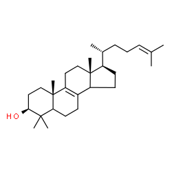 ChemSpider 2D Image | (3beta,14xi)-4,4-Dimethylcholesta-8,24-dien-3-ol | C29H48O