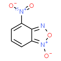 ChemSpider 2D Image | 4-(~15~N)Nitro-2,1,3-benzoxadiazole 1-oxide | C6H3N215NO4