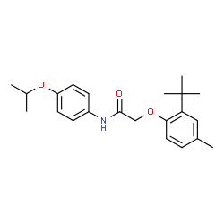 ChemSpider 2D Image | 2-(2-tert-Butyl-4-methylphenoxy)-N-(4-isopropoxyphenyl)acetamide | C22H29NO3
