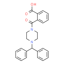 ChemSpider 2D Image | 2-[(4-benzhydrylpiperazino)carbonyl]benzoic acid | C25H24N2O3