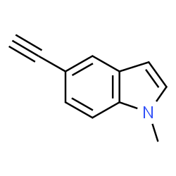 ChemSpider 2D Image | 5-Ethynyl-1-methyl-1H-indole | C11H9N