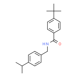 ChemSpider 2D Image | 4-tert-Butyl-N-(4-isopropylbenzyl)benzamide | C21H27NO