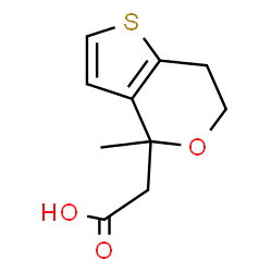 ChemSpider 2D Image | 2-{4-methyl-4H,6H,7H-thieno[3,2-c]pyran-4-yl}acetic acid | C10H12O3S