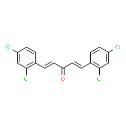 ChemSpider 2D Image | (1E,4E)-1,5-Bis(2,4-dichlorophenyl)-1,4-pentadien-3-one | C17H10Cl4O