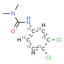 ChemSpider 2D Image | 3-[3,4-Dichloro(~13~C_6_)phenyl]-1,1-dimethylurea | C313C6H10Cl2N2O