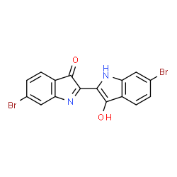 ChemSpider 2D Image | 6,6'-Dibromo-3-hydroxy-1H,3'H-2,2'-biindol-3'-one | C16H8Br2N2O2
