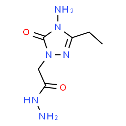 ChemSpider 2D Image | 2-(4-Amino-3-ethyl-5-oxo-4,5-dihydro-1H-1,2,4-triazol-1-yl)acetohydrazide | C6H12N6O2