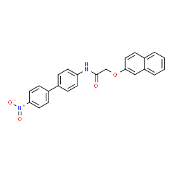 ChemSpider 2D Image | 2-(2-Naphthyloxy)-N-(4'-nitro-4-biphenylyl)acetamide | C24H18N2O4
