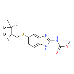 ChemSpider 2D Image | Methyl {5-[(2,2,3,3,3-~2~H_5_)propylsulfanyl]-1H-benzimidazol-2-yl}carbamate | C12H10D5N3O2S