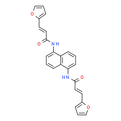 ChemSpider 2D Image | (2E,2'E)-N,N'-1,5-Naphthalenediylbis[3-(2-furyl)acrylamide] | C24H18N2O4