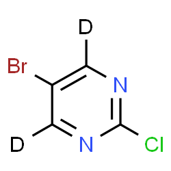ChemSpider 2D Image | 5-Bromo-2-chloro(~2~H_2_)pyrimidine | C4D2BrClN2