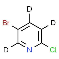 ChemSpider 2D Image | 5-Bromo-2-chloro(~2~H_3_)pyridine | C5D3BrClN