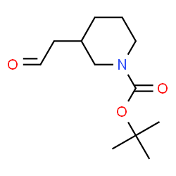 ChemSpider 2D Image | tert-butyl 3-(2-oxoethyl)piperidine-1-carboxylate | C12H21NO3
