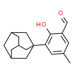 ChemSpider 2D Image | 3-(Adamantan-1-yl)-2-hydroxy-5-methylbenzaldehyde | C18H22O2