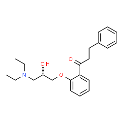 ChemSpider 2D Image | 1-{2-[(2S)-3-(Diethylamino)-2-hydroxypropoxy]phenyl}-3-phenyl-1-propanone | C22H29NO3