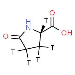 ChemSpider 2D Image | 5-Oxo-D-(2,3,3,4,4-~3~H_5_)proline | C5H2T5NO3
