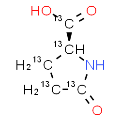 ChemSpider 2D Image | 5-Oxo-L-(~13~C_5_)proline | 13C5H7NO3