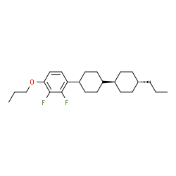 ChemSpider 2D Image | (1's,4'r)-4-(2,3-Difluoro-4-propoxyphenyl)-4'-propyl-1,1'-bi(cyclohexyl) | C24H36F2O