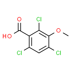 ChemSpider 2D Image | 2,4,6-Trichloro-3-methoxybenzoic acid | C8H5Cl3O3