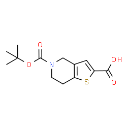 ChemSpider 2D Image | 5-(1,1-Dimethylethyl) 6,7-dihydrothieno[3,2-c]pyridine-2,5(4H)-dicarboxylate | C13H17NO4S
