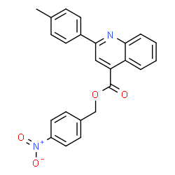 ChemSpider 2D Image | 4-Nitrobenzyl 2-(4-methylphenyl)-4-quinolinecarboxylate | C24H18N2O4