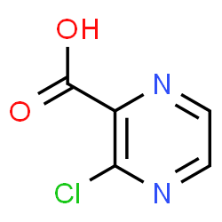 ChemSpider 2D Image | 3-Chloro-2-pyrazinecarboxylic acid | C5H3ClN2O2