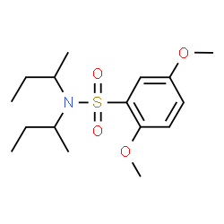 ChemSpider 2D Image | N,N-Di-sec-butyl-2,5-dimethoxybenzenesulfonamide | C16H27NO4S