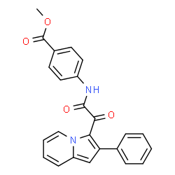 ChemSpider 2D Image | Methyl 4-{[oxo(2-phenyl-3-indolizinyl)acetyl]amino}benzoate | C24H18N2O4