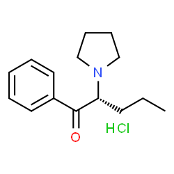 ChemSpider 2D Image | (2R)-1-Phenyl-2-(1-pyrrolidinyl)-1-pentanone hydrochloride (1:1) | C15H22ClNO