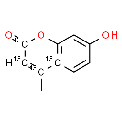 ChemSpider 2D Image | 7-Hydroxy-4-methyl(2,3,4,4a-~13~C_4_)-2H-chromen-2-one | C613C4H8O3