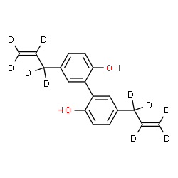ChemSpider 2D Image | 5,5'-Bis[(~2~H_5_)-2-propen-1-yl]-2,2'-biphenyldiol | C18H8D10O2