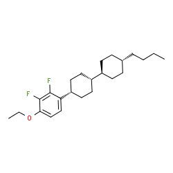 ChemSpider 2D Image | (1s,1's,4R,4's)-4-Butyl-4'-(4-ethoxy-2,3-difluorophenyl)-1,1'-bi(cyclohexyl) | C24H36F2O