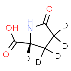 ChemSpider 2D Image | 5-Oxo-D-(2,3,3,4,4-~2~H_5_)proline | C5H2D5NO3