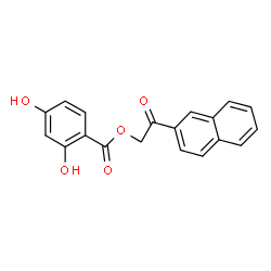 ChemSpider 2D Image | 2-(2-Naphthyl)-2-oxoethyl 2,4-dihydroxybenzoate | C19H14O5