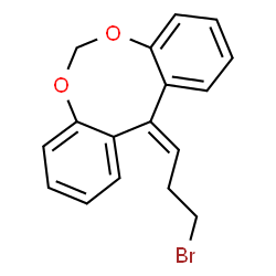 ChemSpider 2D Image | 12-(3-Bromopropylidene)-12H-dibenzo[d,g][1,3]dioxocine | C17H15BrO2