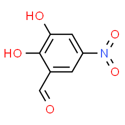 ChemSpider 2D Image | 2,3-Dihydroxy-5-nitrobenzaldehyde | C7H5NO5