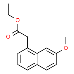 ChemSpider 2D Image | Ethyl (7-methoxy-1-naphthyl)acetate | C15H16O3
