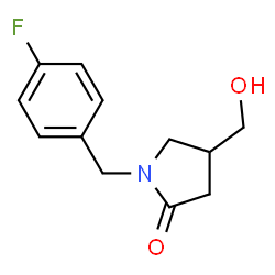 ChemSpider 2D Image | 1-(4-Fluorobenzyl)-4-(hydroxymethyl)-2-pyrrolidinone | C12H14FNO2
