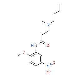 ChemSpider 2D Image | N~3~-Butyl-N-(2-methoxy-5-nitrophenyl)-N~3~-methyl-beta-alaninamide | C15H23N3O4
