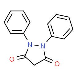 ChemSpider 2D Image | 1,2-Diphenyl-3,5-pyrazolidinedione | C15H12N2O2