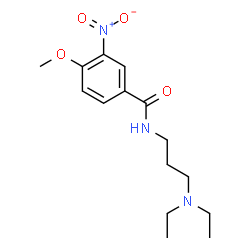 ChemSpider 2D Image | N-[3-(Diethylamino)propyl]-4-methoxy-3-nitrobenzamide | C15H23N3O4