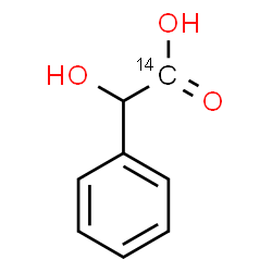 ChemSpider 2D Image | Hydroxy(phenyl)(1-~14~C)acetic acid | C714CH8O3