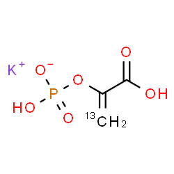 ChemSpider 2D Image | Potassium 1-carboxy(2-~13~C)vinyl hydrogen phosphate | C213CH4KO6P