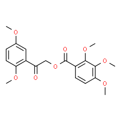 ChemSpider 2D Image | 2-(2,5-Dimethoxyphenyl)-2-oxoethyl 2,3,4-trimethoxybenzoate | C20H22O8