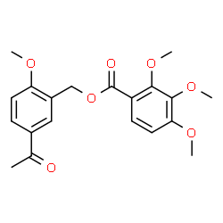 ChemSpider 2D Image | 5-Acetyl-2-methoxybenzyl 2,3,4-trimethoxybenzoate | C20H22O7