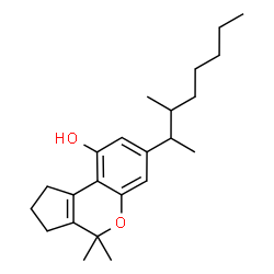 ChemSpider 2D Image | 4,4-Dimethyl-7-(3-methyl-2-octanyl)-1,2,3,4-tetrahydrocyclopenta[c]chromen-9-ol | C23H34O2