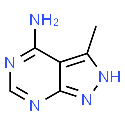 ChemSpider 2D Image | 3-methyl-1H-pyrazolo[3,4-d]pyrimidin-4-amine | C6H7N5