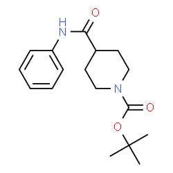 ChemSpider 2D Image | 2-Methyl-2-propanyl 4-(phenylcarbamoyl)-1-piperidinecarboxylate | C17H24N2O3
