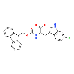 ChemSpider 2D Image | 6-Chloro-N-[(9H-fluoren-9-ylmethoxy)carbonyl]tryptophan | C26H21ClN2O4