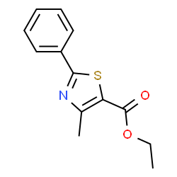 ChemSpider 2D Image | ethyl 4-methyl-2-phenylthiazole-5-carboxylate | C13H13NO2S